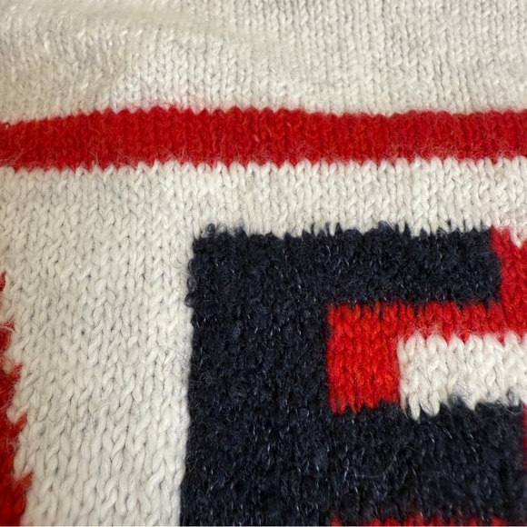 American Eagle Smiley Sweater Heather Gray AE Logo Women's Medium Preppy Retro - Picture 4 of 12